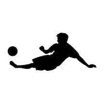 Futbolcu Folyo Sticker 130cm Uzunluk Siyah