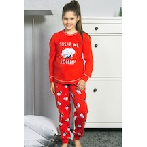 Vienetta Kız Çocuk O Yaka Manşetli Pijama Takım 5260,3-7 Yaş