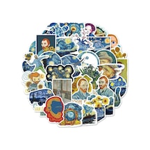 Ms Major Selection 50'li Van Gogh Stickers, Sticker Seti Laptop Notebook Tablet Sticker Seti, 68746854684684 Abanoz