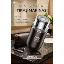 Pluzz Şarjlı Taşınabilir Unisex Mini Seyahat Sakal Ve Yanak Tıraş Makinesi Su Geçirmez Dijital Ekran Siyah - 915986967