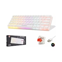 Klavye Oyuncu Mekanik Mini Red Switch Rgb Hadron G508r Beyaz