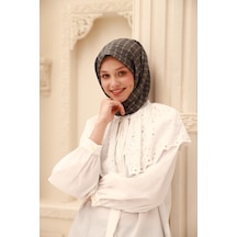 Silk Home Olinda Eşarp 48004-82 Antrasit, Ekru