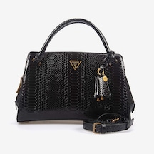 Guess Georgina Piton Desenli Kadın El Çantası Hwkb9499060 Siyah