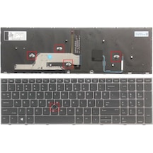 HP Uyumlu Zbook 15 G5 Notebook Klavyesi Siyah Tr Işıklı