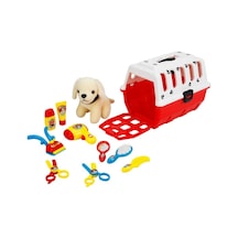 Çantalı Peluş Oyuncak Köpek Kuaför Seti