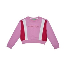 Benetton Pembe Kız Çocuk Basic Sweatshirt Bnt-g21534