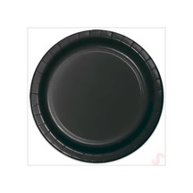 Siyah Karton Tabak - 23cm X 8 Adet