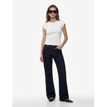 Koton Dikiş Detaylı Slim Fit Fitilli Kap Kol Bluz Kırık Beyaz 6sak70032uk Ekru