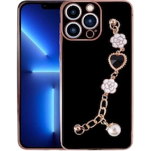 Apple Uyumlu iPhone 13 Pro Max El Tutamaçlı Kamera Korumalı Zore Taka Silikon Kılıf siyah Siyah