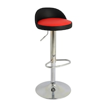 Bürocci Jack Bar Sandalyesi - Kırmızı Deri - 9560S0116 Çok Renkli