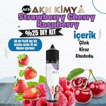 Strawberry Cherry Raspberry Yoğun Dıy Kit Çilek Kiraz Ahududu Gıda Aroması %25 Oranda Aroma İçerir Hazır Değildir 60 Ml