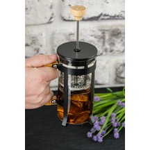 Lüx Cam 350 Ml French Press Siyah Altın