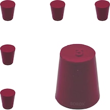 Borox Kauçuk Tıpa No.3 14 x 19 x 21 MM 5 Adet