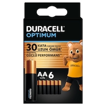 Duracell Optimum AA Alkalin Kalem Piller 1.5 V LR6/MN1500 6’lı Paket