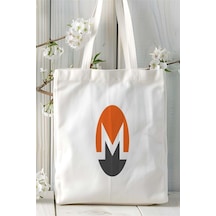 Art Hediye Monero Baskılı Bez Çanta Kişiye Özel Model 2 Çok Renkli