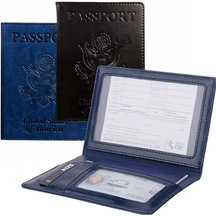 Msanya Deri Pasaportluk 2 Adet Siyah/mavi 063595
