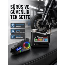 Bluetooth 5.4 İntercom Ve Alarmlı Disk Kilidi Seti Güçlü Ses Ve Güvenlik Najmaddin