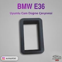 Autopit 3d Bmw E36 Uyumlu Cam Düğme Çerçevesi Bmw E36