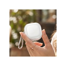 Samsung Uyumlu Galaxy Buds Live - Buds Pro Kılıf Askı Aparatlı Transparan Silikon Şeffaf Çok Renkli