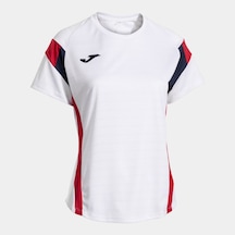Joma Montreal Kadın Sıfır Yaka Kırmızı Beyaz Spor Tişört 902518.206 Beyaz
