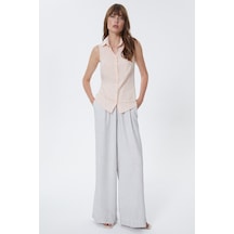 Stella Pulvis Pudra Kolsuz Slim Fit Gömlek Pudra