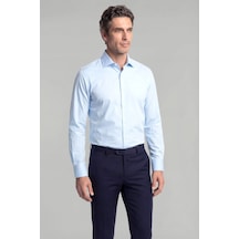 Bisse Regular Fit Klasik Yaka Cepsiz Mavi Erkek Gömlek Gmkls4kc242059 D35 Mavi