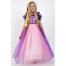 Cantoy Rapunzel Prenses Kız Çocuk Elbise Mor
