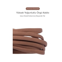 Micro Hızlı Şarj Kablosu - Kırılmaz Örgülü Kahve Kablo 2 Metre