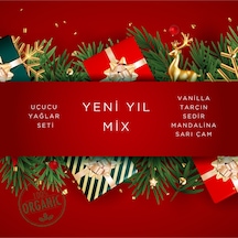 Yeni Yıl Mix Uçucu Yağ Seti 5 Li Vanilya, Tarçın, Sedir, Mandalina, Sarı Çam Yılbaşı Özel