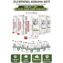 2'li Set Kedi Bitkisel İç Dış Parazit Ense Bitkisel Damla Seti - 5 Damla 5 Tablet