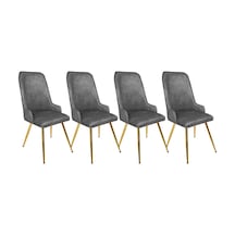 Çırağan Sandalye Gold 4adet - Füme Çok Renkli