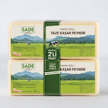 Sade Gurme Kaşar Peynir 2x600 G. - 2'li Paket