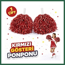 Bezos 1 Çift 2 Adet Kırmızı Renk 23 Nisan 19 Mayıs 29 Ekim Okul Gösteri Ponponları Ekstra Dolgun Bzs01 Diğer