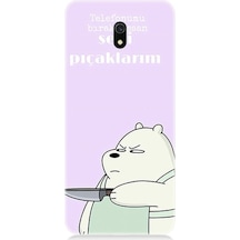 Xiaomi Redmi 8a Uyumlu Telefonumu Bırak Panda Desenli Silikon Kılıf