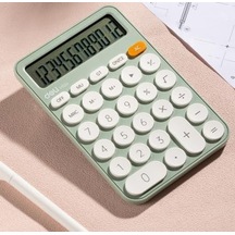 Hesap Makinesi Metal 12 Digit Gri Çok Renkli