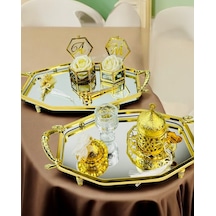 Infinity Gold Şık Söz Nişan Tepsisi Beyaz Beyaz