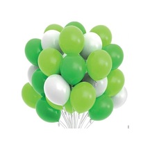 Yeşil Beyaz Balon 20 Adet Renkli