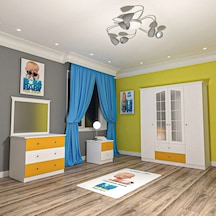 Bale Sarı Genç Odası Takımı Mdf Sis Gri