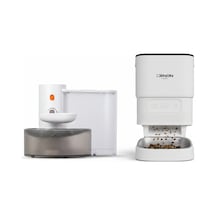 Akıllı Kedi Besleme Set Wi-fi Kedi Mama Kabı Çelik Kase, 3l Kablosuz Otomatik Su Pınarı Şarjlı