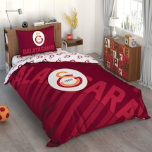 Taç Galatasaray Kırmızı Logo Pamuk Tek Kişilik Nevresim Takımı