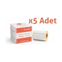 5 Adet 50 X 30 Mm Beyaz Plastik Termal Etiket 230 Adet Beyaz - Phomemo M Serisi Modellere Uyumludur.