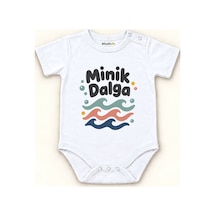 Babylimon Minik Dalga Beyaz Kısa Kollu Çıtçıtlı Bebek Zıbını Beyaz - Minik Dalga - 928161948 Beyaz - Minik Dalga