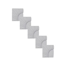 5 Adet 40 X 80 + 10 Cm Anne Yanı Lastikli Penye Kumaş Bebek Çarşafı-gri
