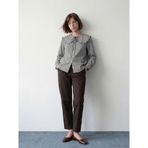 Lcw Modest Kahverengi Beli Lastikli Slouchy Fit Kadın Jean Pantolon