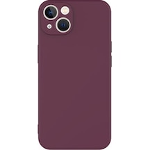 Apple Uyumlu iPhone 13 Kılıf İçi Kadife Dolgulu Kasayı Çizmeyen Sweetish Lansman Premium Kapak Koyu Mor
