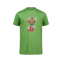 2as Alex Baskılı Erkek Sıfır Yaka T-shirt 047 Yeşil
