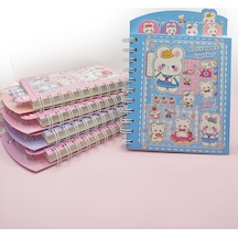 Tatlış Tavşan Ayraçlı A5 Not Defteri 14x18 Cm - Mavi