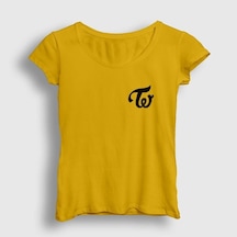 Noıssey Kadın Sarı Logo K-pop Twice T-shirt 280573tt