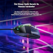 Aula S12 Pro 12800 Dpı 8 Tuşlu Makrolu Kablolu Optik Gaming Oyuncu Mouse Beyaz Açık Beyaz