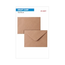 Davetiye Zarfı Kraft Zarf 25 Adet 12x18cm